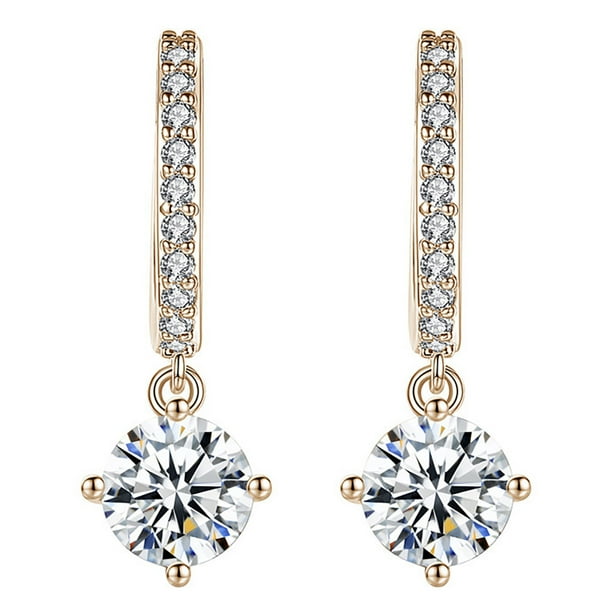 Luz Accesorios Pequeños Pendientes de moda Temperamento Pendientes Cute Zircon Pendientes de las mujeres