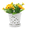 White(1), variant on mdj pottery Ceramic Orchid Pot, 5.9 Inch White Glazed Planter with Drainage Hole, Vent Holes & Attached Matching Saucer