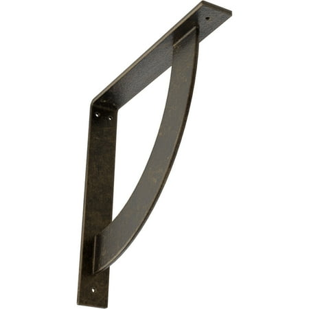 

Ekena Millwork 2 W x 14 D x 14 H Bulwark Steel Bracket Antiqued Pale Gold