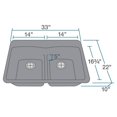 thumbnail image 3 of T812-Silver Quartz Granite Sink with Strainer and Flange, 3 of 13