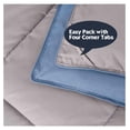 thumbnail image 5 of saney 3pc Dusty Blue King Size Comforter Set - All Season Reversible Down Alternative Comforter with Sham - Quilted Duvet Insert with Corner Tabs - Box Stitched - Breathable, Soft, Fluffy, 5 of 9