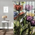 thumbnail image 2 of JEUXUS Tulip Scape X-Ray Shower Curtain for Bathroom Decoration White, 2 of 6