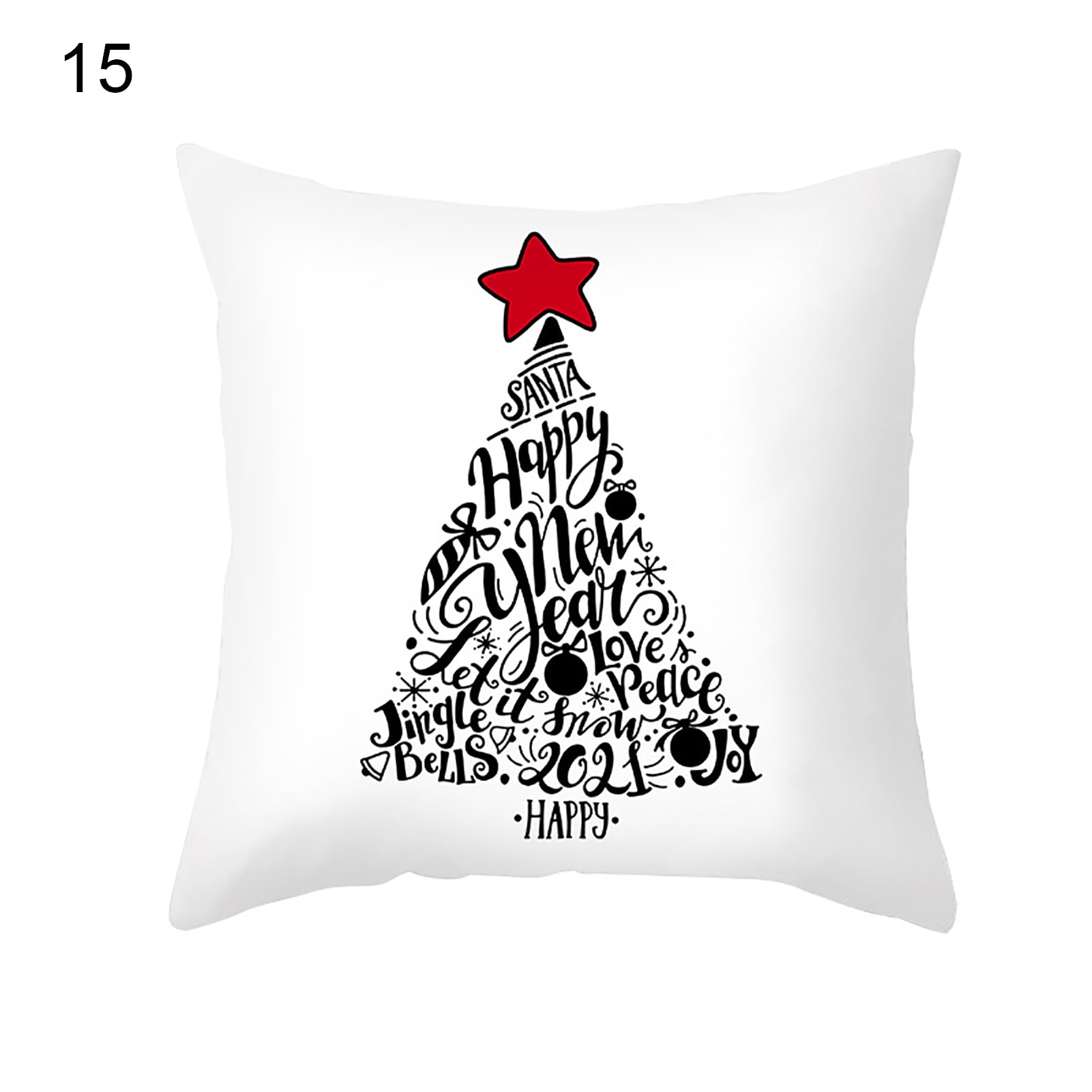 TOPOINT Christmas Pillow Covers, Xmas Square Pillow Covers Christmas