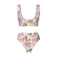 thumbnail image 6 of Rocae Lilies Flowers for Bikini Set for Women Two Piece Sexy High Swimsuits Split Crossover Bikini, 6 of 9