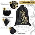 thumbnail image 4 of Bolsas de embalaje para pelucas Riakrum satinadas, 6 piezas, con borla y cordón, 4 of 7