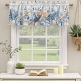 thumbnail image 2 of 2 Pack Valances for Window, Blue Eucalyptus Coastal Short Curtains for Kitchen Bedroom Living Room, Beach Starfish Shell Nautical Retro Rod Pocket Small Window Treatment Valance Drapes 60 x 18 Inch, 2 of 8