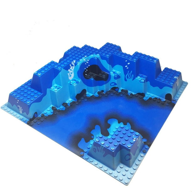 Lego Parts Aquanauts Neptune Discovery Lab Raised Baseplate Blue 32 X 32 Rock Canyon With Blue Underwater Pattern Walmart Com