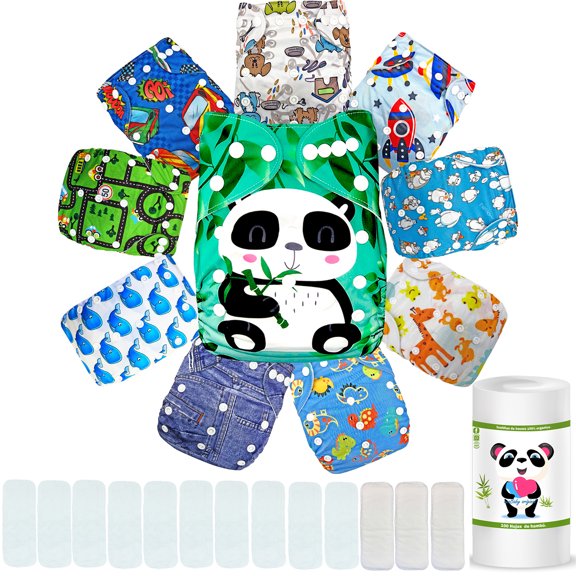 Pañales Ecológicos Reutilizables Lavables para Bebés Ecobaby Pack 24 Ecobaby original Estampado