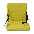 thumbnail image 2 of Cojín portátil para asiento de estadio, silla de suelo, tapete para sentarse, tela Oxford, cojín grueso con respaldo para acampar, eventos deportivos, amarillo, 2 of 8