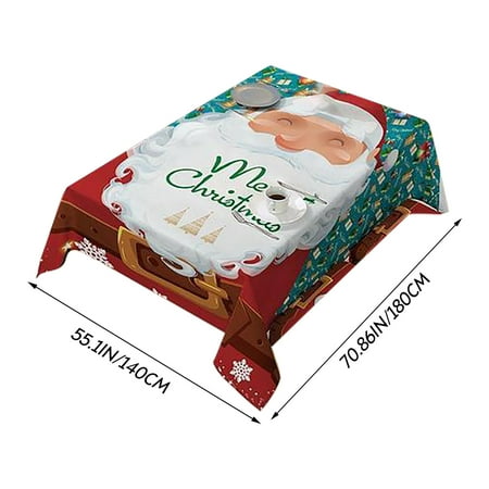 

Wesracia Bibulous Tablecloth Decorated For Christmas(Santa Claus)
