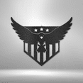 thumbnail image 5 of Swooping Eagle Steel Sign Laser Cut Powder Coated Home & Office Metal Wall Decor Multiple Sizes & Colors, 5 of 5