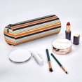 thumbnail image 2 of Disketp Colorful Pastel Stripes Estuche Organizador de Lápices de Cuero, Estuche de Oficina con Cremallera para Bolígrafo y Lápiz, 2 of 6