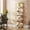 Natural, variant on TUTOTAK Bookshelf, 6-Tier Tall Book Shelf, Narrow Bookcase for Small Space, DIY Stackable Bookshelf, for Living Room, Office, Study, Entryway, Industrial, Olive Green BS01BOG006