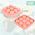 thumbnail image 4 of Moldes de hielo de rosas 3D para cocina, bandejas pequeñas para cubitos de hielo de 1,3 pulgadas, 9 rejillas, bonita forma de flor, goma de silicona para hielo, divertido fabricante de bolas de hielo, 4 of 5