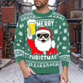 thumbnail image 2 of KHONTS Men's Christmas Sweater Funny Snowflake Santa Hilarious Xmas Claus Soft Pullover Long Sleeve Knitted Sweaters Green M, 2 of 4