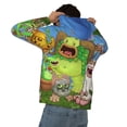 thumbnail image 5 of My Singing Monsters Men's Hoodie With Color Drawstrings Sweatshirt Hooded Pullover Print Winter Coat Jacket Medium, 5 of 9