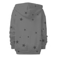 thumbnail image 4 of Bovemsi Sweatshirt for Women Autumn And Winter Zipper Loose Star Pattern Zip Up Hoodie, 4 of 7