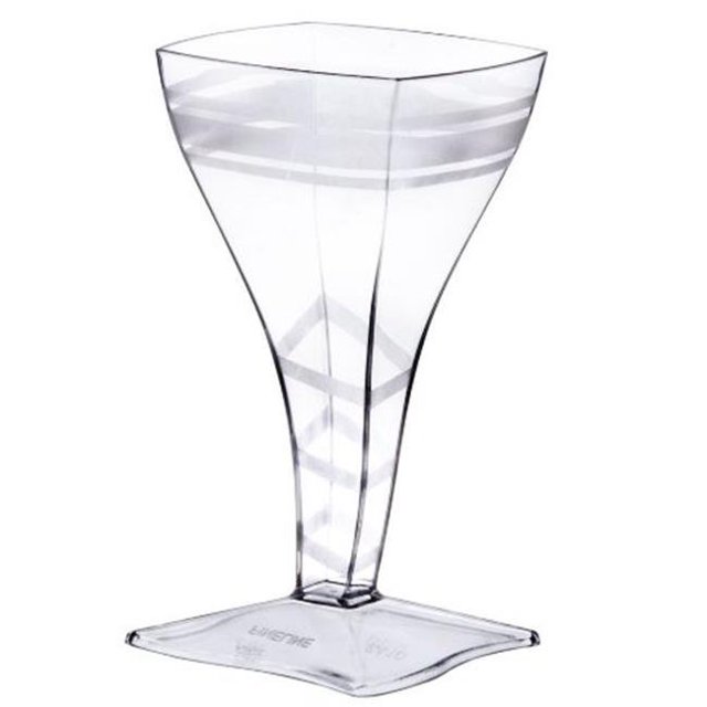Fineline Settings 6410-CL Tiny Square Wine Glass- 2 Oz.