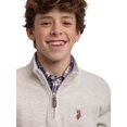 thumbnail image 6 of U.S. Polo Assn. Boys Quarter Zip Fleece Mock Neck Pullover, Sizes 4-18, 6 of 6