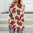 thumbnail image 2 of Patlollav Plus Size Christmas Tops Women Fashion Casual Long Sleeve Round Neck Loose Blouse, 2 of 6