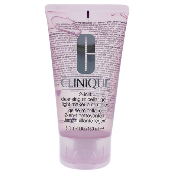 2-in-1 Cleansing Micellar Gel   Light Makeup Remover by Clinique for Women - 5 oz Makeup Remover