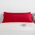 thumbnail image 5 of 2 Pack Microfiber Body Pillowcases Set, Soft and Cozy Long Pillows Covers, (Body pillow not included), 20" x 54", Red, 5 of 5