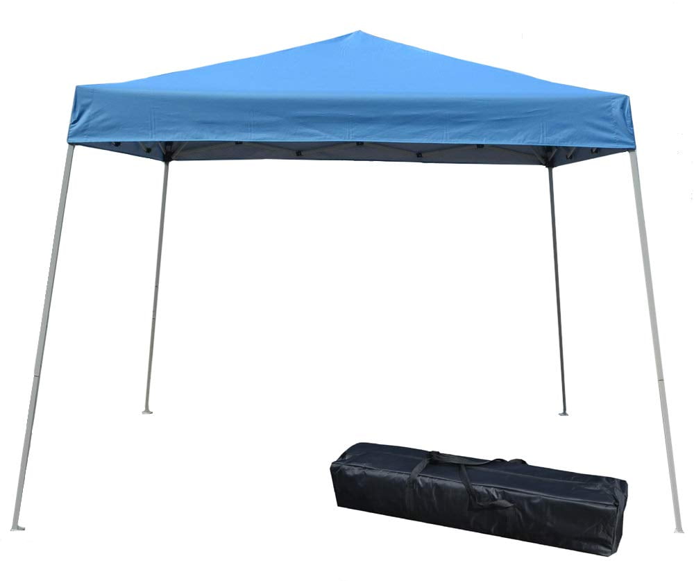 Impact Canopy Slant Leg Canopy with Single Sun Wall, Blue