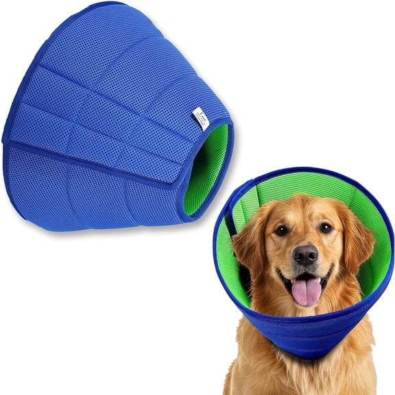 Lightweight Mesh Fabric Elizabethan Soft Cone Collar for Dogs