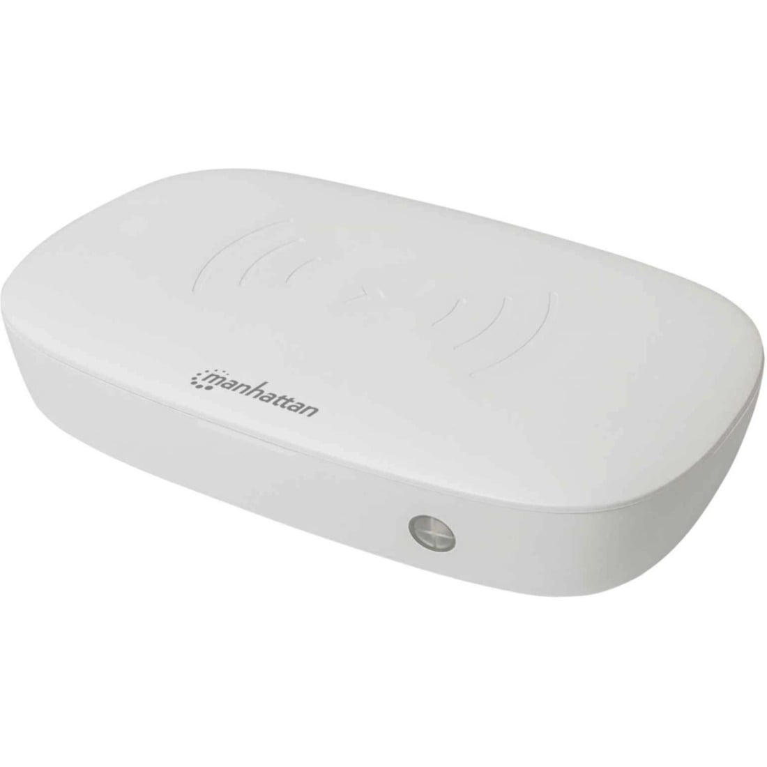 Manhattan Smart Phone Sanitizer Box with Fast Wireless Charger for Mobile Phones UVC Sanitizing Box, 10 W Qi-Certified Wireless Charging Pad, White