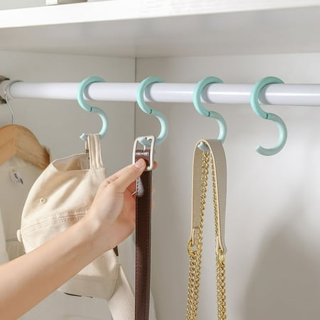 

LYUCRAZ No Punching S Hook for Kitchen and Bathroom Multi-Functional Removable Door Coat Scarf Bag Storage and Organization S-Shaped Hook Hooks Hangers Holders