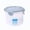 Gray, variant on JHyouerji Clear Plastic Storage Canister Gray Stackable Dry Food Container Jar for Pantry Grains Nuts Cereals Snacks and Kitchen Organization