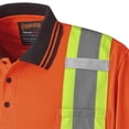 thumbnail image 5 of Pioneer Soft Moisture-Wicking High Visibility Safety Polo Shirt, Premium Birdseye, Orange, S, V1051350-S, 5 of 6