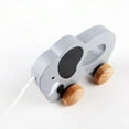 thumbnail image 3 of Hape: Push & Pull Elephant - Gray - Wooden Toy, Push-Pull-Grab, Animal Play Figurine, String Cord Take Along Toy, Baby, Toddler & Kids Ages 1+, 3 of 10