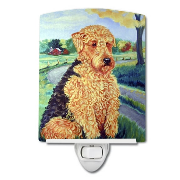 Caroline's Treasures 7096CNL Airedale Terrier Ceramic Night Light, 6x4x3", multicolor