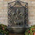 thumbnail image 3 of Sunnydaze French Lily Polystone Outdoor Wall Fountain, Florentine Finish, 3 of 7