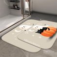 thumbnail image 5 of 1pc Black Cat Ghost and Pumpkin Absorbent Non-Slip Bathroom Thickened Flannel Rug Decor,Soft,Quick Drying,Suitable For Indoor/outdoor Use,Bathrooms,Bedrooms,Kitchens,Terrace,Laundry Rooms,16"x24", 5 of 9