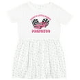 thumbnail image 3 of Inktastic Daddy's Racing Princess Pink Race Car Girls Toddler Dress, 3 of 5