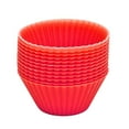 thumbnail image 2 of Huayishang Plastic Embossing Mold Non Stick Baking Cups Non Stick Silicone Baking Cups 10 Pcs Cupcake Liners, Kitchen Essentials Clearance Sale Red, 2 of 3