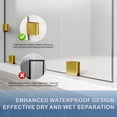 thumbnail image 6 of UKH07B2 39 in. W x 80 in. H Frameless Fixed Shower Glass Panel in Satin Brass with 3/8 in. Clear Tempered Glass, 6 of 6