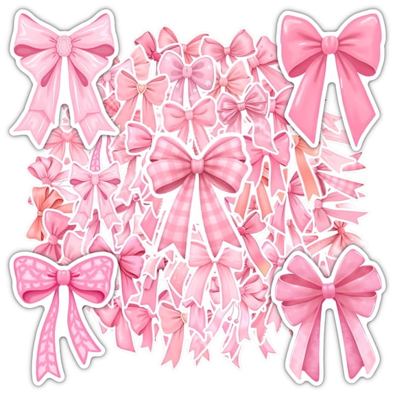 35pcs-50pcs PVC Stickers Stationery Pink Kids Stickers Graffiti Decals for Phone Luggage Laptop
