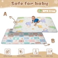 thumbnail image 5 of JoyStone 70 x 55 Inch Foldable Baby Play Mat with Fold-Up Sides & Storage Bag, Foam Tummy Time Mat, Infant Floor Playpen Mat for Indoor & Outdoor Use, 5 of 12