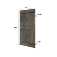 thumbnail image 4 of ISLIFE  84in x 84 in K Style Finished  Solid Wood Sliding Barn Door With Installation Hardware Kit (Smoky Gray）, 4 of 5