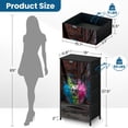 thumbnail image 3 of Dresser for Bedroom with 4 Storage Drawers Electric Street Scene Graffiti Soccer Ball Bold Paint Dressers Chest of Drawers Steel Framed Fabric Closet Organizers for Bedroom Dorm Playroom, 3 of 7