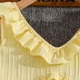 thumbnail image 5 of Girls Yellow Tiered Ruffle Maxi Dress Sleeveless A-Line Long Flowy Princess Style Summer Party Wedding Guest Outfit Size 7-14,Size 11-12T, 5 of 9