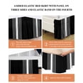 thumbnail image 6 of Black White Stripe Wrap Around Bed Skirts for King Bed 16" Drop, Bed Skirt with Adjustable Elastic Belt Dust Ruffle Bed Valance for Bedroom Hotel Luxury Modern Rustic Vertical Striped Bed Frame Cover, 6 of 7