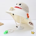thumbnail image 4 of Gyujnb Kids Sun Hat with Built-in Fan Neck Flap Breathable Wide Brim Adjustable Summer Cap, 4 of 4