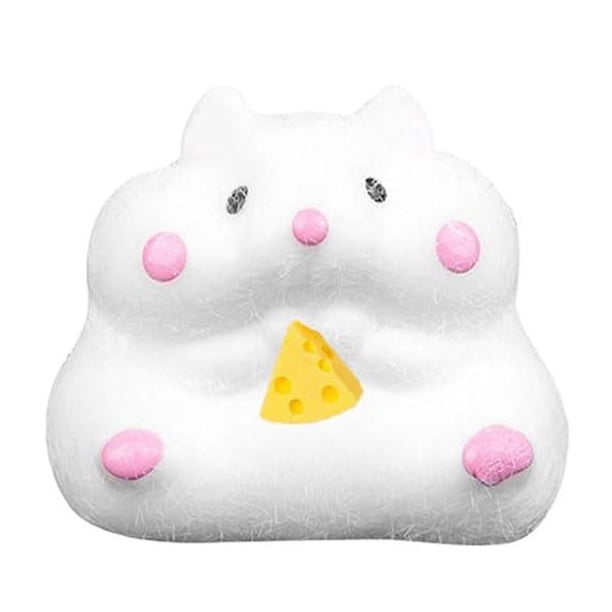 Cute Hamster Squishie Toy Ultra-Soft Stress Relief Squeeze Toy for Kids Adults Home Office Travel