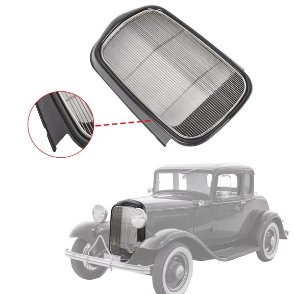 Kojem For 1932 Ford Truck Hot Rod Stainless Steel Polished Front Grille Shell Stainless Grill Without Crank Hole Insert Metallic
