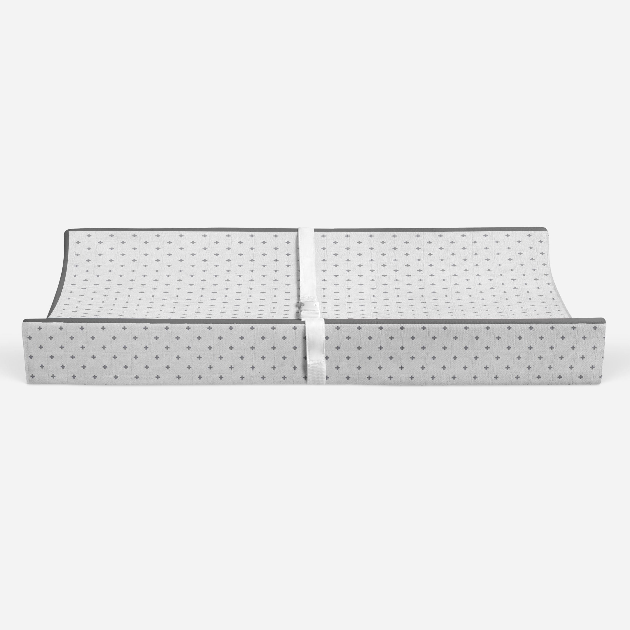 Plus Jacks Gray Quilted Muslin Changing Pad Cover