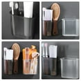 thumbnail image 3 of KAKOWELY 2Pcs Wall Mount Toothbrush Holders Electric Toothbrush Holders Razor Toothpaste Comb Organizer,5"X4.72"X2.17", 3 of 5
